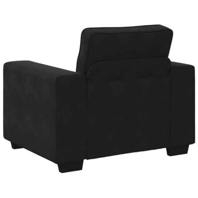 Fauteuil 60 cm fluweel zwart