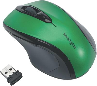 Pro Fit Mid-Size - Muis - optisch - draadloos - 2.4 GHz - USB draadloze ontvanger - Emerald Green