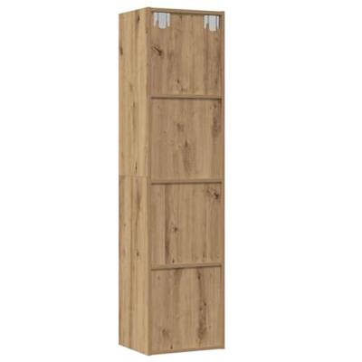 Boekenkast/tv-meubel 36x30x143cm bewerkt hout oud houtkleurig