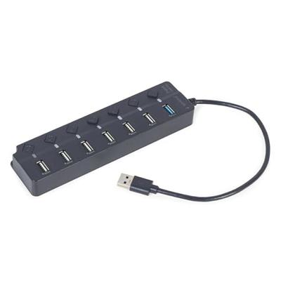 7-poorts USB hub (1 x USB 3.1 + 6 x USB 2.0), zwart