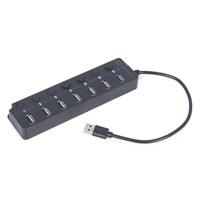 7-poorts USB hub (1 x USB 3.1 + 6 x USB 2.0), zwart - thumbnail