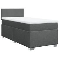 Boxspring met matras stof donkergrijs 80x200 cm - thumbnail