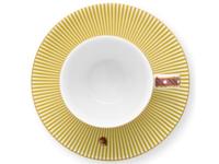 Pip Studio La Majorelle Espresso Kop & Schotel Geel - thumbnail