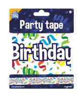 Paperdreams Party tape - happy birthday cartoon 12 m - thumbnail