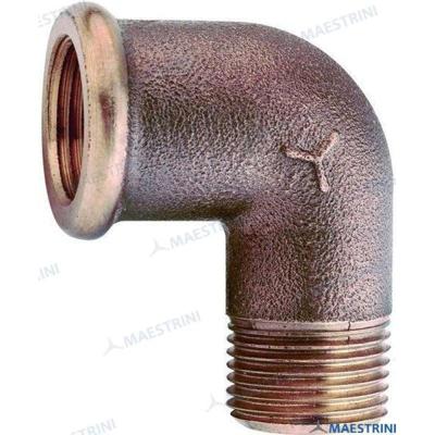 GS30660 - 3/8" BRONZEN MANNELIJKE/VROUWELIJKE ELLEBOOG 90 graden