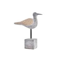 Decoratieve figuren DKD Home Decor Grijs Natuurlijk Vogel Mediterrane 23 x 9 x 26,7 cm - thumbnail