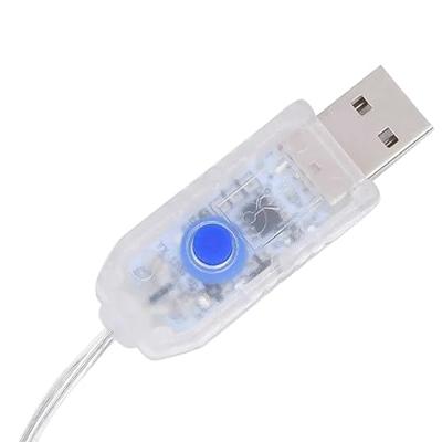 VidaXL Lichtsnoergordijn sterren met 200 led&apos;s en 8 functies koudwit - thumbnail