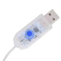 Lichtsnoergordijn sterren met 200 LED's en 8 functies koudwit - thumbnail