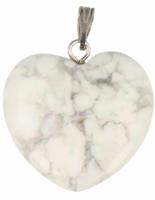 Hartvormige Hanger Howliet Wit (20 mm) - thumbnail