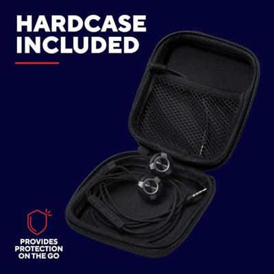 Trust GXT 406 Pine Bedrade Gaming Oordopjes voor Nintendo Switch PS5 PS4 Xbox PC, 3.5mm In Ear Hoofdtelefoon met Microfoon, Oortelefoon met Inline Bediening, Inclusief Hardcase, Zwart