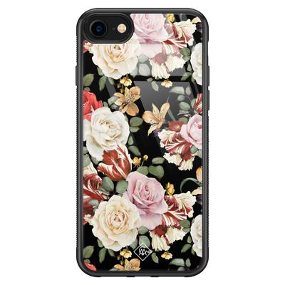 iPhone 8/7 glazen hardcase - Flowerpower