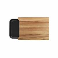 Snijplank - LIVOO - MES155 - FSC acaciahout - 36,5 x 27,5 cm - Uitneembare lekbak - thumbnail