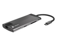 Natec MULTIPORT Fowler Plus USB-C-HUB USB 3.0 3X HDMI 4K USB-C PD RJ45 SD Micro SD - thumbnail