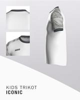 JAKO 4224K Shirt Iconic Km Kids - Wit/Zachtgrijs/Antra Light - 128 - thumbnail
