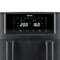 Severin FR 2463 Airfryer 8 l 2600 W Timerfunctie, Met display Zwart - thumbnail