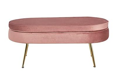 Artistiq Hocker 'Loulou' Velvet, kleur Roze
