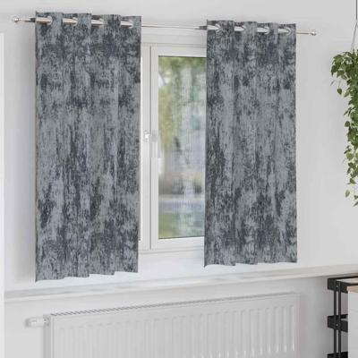 VidaXL Velvet gordijnen 2 pcs zilvergrijs 175 x 140 cm fluweel VidaXL Velvet gordijnen 2 pcs zilvergrijs 175 x 140 cm fluweel