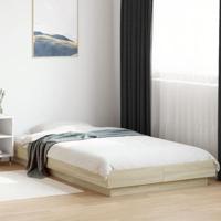 Bedframe bewerkt hout sonoma eikenkleurig 90x200 cm - thumbnail