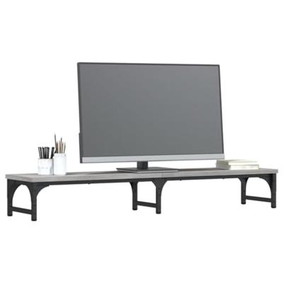Monitorstandaard 105x23x15,5 cm bewerkt hout grijs sonoma - thumbnail