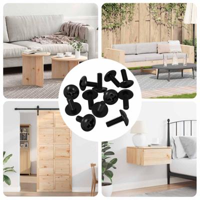 Sleeve Schroeven 12 pcs Zwart 9,8 x 13 mm IJzer