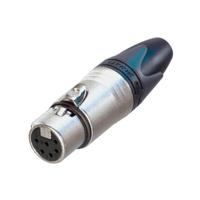 Neutrik NC6FXX XLR-connector Bus, recht Aantal polen: 6 Zilver 1 stuk(s) - thumbnail