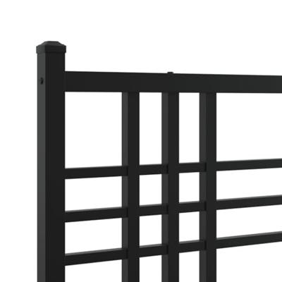 Bedframe met hoofd- en voeteneinde metaal zwart 120x200 cm Bedframe met hoofd- en voeteneinde metaal zwart 120x200 cm