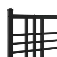 Bedframe met hoofd- en voeteneinde metaal zwart 120x200 cm - thumbnail