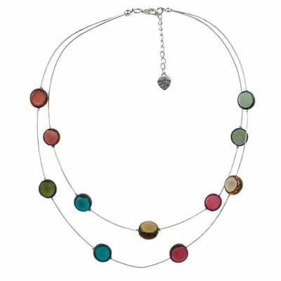 Rode Yokomeshi Palmnoot Ketting Dubbele Rij Multi