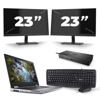 Dell Precision 7540 - Intel Core i7-9e Generatie - 15 inch - 16GB RAM - 256GB SSD - Windows 11 + 2x 23 inch Monitor - thumbnail
