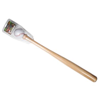 SportX honkbal houten knuppel + bal