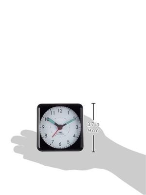 TFA Dostmann 60.1510.01 Wekker Zendergestuurd Zwart Fluorescerende Wijzers