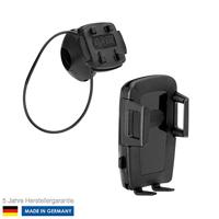 iGRIP T5-1814 Universele fiets & motorfiets houder voor Apple, Samsung, Sony enz. voor stuurstangen tussen 22,2 mm en 31,8 mm diameter [Made in Germany I 360 ° draaibaar | gepatenteerde technologie] - thumbnail