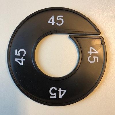 Maatring zwart/wit 45