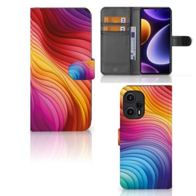Book Case voor Xiaomi Poco F5 Regenboog Book Case voor Xiaomi Poco F5 Regenboog