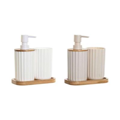 Badset DKD Home Decor Wit Beige Bamboe polyestyreen 16 x 9 x 18 cm 3 Onderdelen (2 Stuks) Badset DKD Home Decor Wit Beige Bamboe polyestyreen 16 x 9 x 18 cm 3 Onderdelen (2 Stuks)