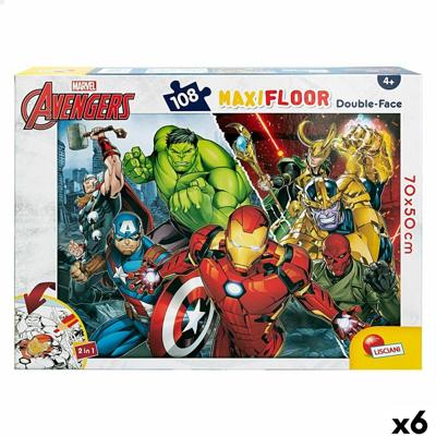 Kinderpuzzel The Avengers Dubbelzijdig 108 Onderdelen 70 x 1,5 x 50 cm (6 Stuks) Kinderpuzzel The Avengers Dubbelzijdig 108 Onderdelen 70 x 1,5 x 50 cm (6 Stuks)