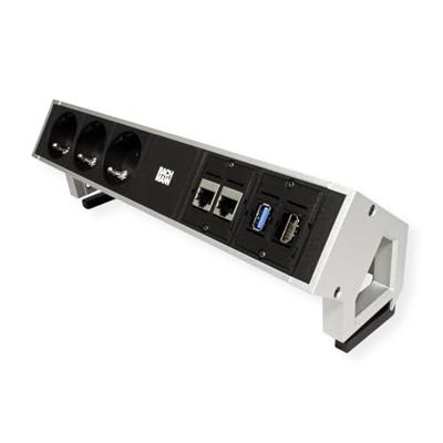 Bachmann 902.502 Stekkerdoos 3-voudig Zwart, Aluminium Wieland stekker 1 stuk(s)