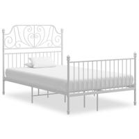 Bedframe metaal en multiplex wit 120x200 cm - thumbnail