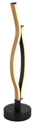 Globo TafellampGeronimo zwart met hout - 67206TW