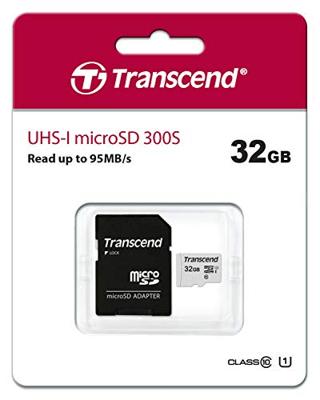 Transcend Premium 300S microSDHC-kaart 32 GB Class 10, UHS-I, UHS-Class 1 Incl. SD-adapter Transcend Premium 300S microSDHC-kaart 32 GB Class 10, UHS-I, UHS-Class 1 Incl. SD-adapter