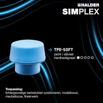 Halder SIMPLEX-Plusbox 3117s004 Kunststof hamer 500 g 145 mm 1 stuk(s) Halder SIMPLEX-Plusbox 3117s004 Kunststof hamer 500 g 145 mm 1 stuk(s)