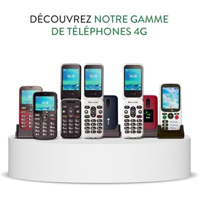 Doro 2820 - Eenvoudige Senioren Klaptelefoon - 4G - Blauw/Wit - thumbnail