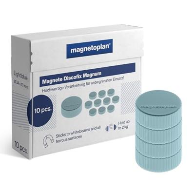 magnetoplan Magneet (Ø x h) 34 mm x 13 mm Rond Blauw 10 stuk(s) 1660003