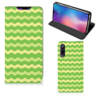 Xiaomi Mi 9 | Hoesje met Magneet | Waves Green