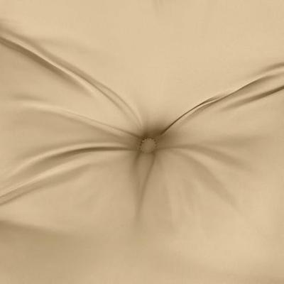 VidaXL Stoelkussens 2 st lage rug 100x50x7 cm stof gemêleerd beige - thumbnail