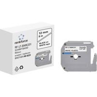 Labeltape Renkforce RF-LT-BMK231 Compatibel vervangt Brother M-K231 Kunststof 12 mm Tapekleur: Wit Tekstkleur: Zwart 8 m - thumbnail