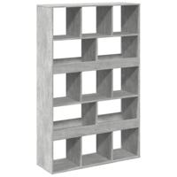 Boekenkast 100x33x156,5 cm bewerkt hout betongrijs - thumbnail