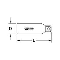 Reduceeradapter met isolatie, 3/8„F x 1/4„M KS Tools 117.1190 - thumbnail
