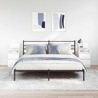 Nachtkastjes met 2 lades 2 st 38x34x80 cm wit - thumbnail