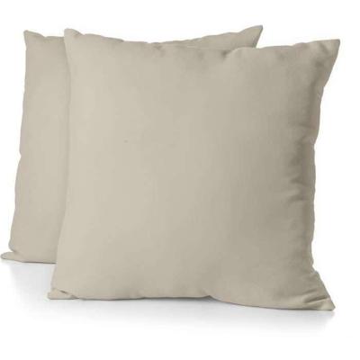 Set van 2 kussenslopen - HOME LINGE PASSION - HP72086 - 82 g microvezel - 63 x 63 cm - Ivoorbeige